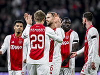 AFC Ajax Amsterdam midfielder Jordan Henderson plays during the match between Ajax and Maccabi Tel Aviv at the Johan Cruijff ArenA for the U...