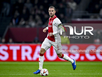 AFC Ajax Amsterdam midfielder Jordan Henderson plays during the match between Ajax and Maccabi Tel Aviv at the Johan Cruijff ArenA for the U...