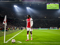 AFC Ajax Amsterdam forward Bertrand Traore plays during the match between Ajax and Maccabi Tel Aviv at the Johan Cruijff ArenA for the UEFA...