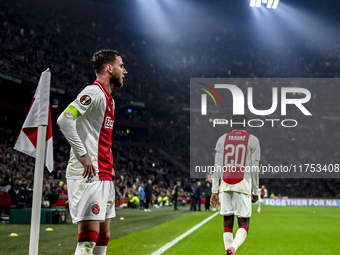 AFC Ajax Amsterdam midfielder Branco van den Boomen plays during the match between Ajax and Maccabi Tel Aviv at the Johan Cruijff ArenA for...