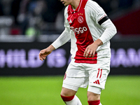 AFC Ajax Amsterdam forward Mika Godts plays during the match between Ajax and Maccabi Tel Aviv at the Johan Cruijff ArenA for the UEFA Europ...