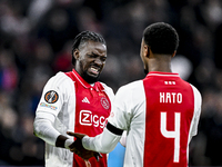 AFC Ajax Amsterdam forward Bertrand Traore plays during the match between Ajax and Maccabi Tel Aviv at the Johan Cruijff ArenA for the UEFA...