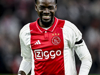 AFC Ajax Amsterdam forward Bertrand Traore plays during the match between Ajax and Maccabi Tel Aviv at the Johan Cruijff ArenA for the UEFA...