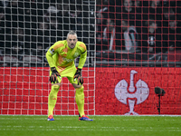 AFC Ajax Amsterdam goalkeeper Remko Pasveer plays during the match between Ajax and Maccabi Tel Aviv at the Johan Cruijff ArenA for the UEFA...