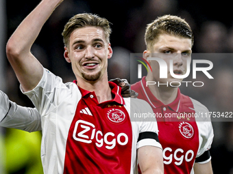 AFC Ajax Amsterdam midfielder Kenneth Taylor plays during the match between Ajax and Maccabi Tel Aviv at the Johan Cruijff ArenA for the UEF...