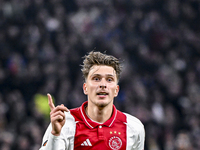 AFC Ajax Amsterdam forward Mika Godts plays during the match between Ajax and Maccabi Tel Aviv at the Johan Cruijff ArenA for the UEFA Europ...