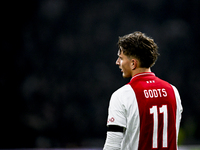 AFC Ajax Amsterdam forward Mika Godts plays during the match between Ajax and Maccabi Tel Aviv at the Johan Cruijff ArenA for the UEFA Europ...