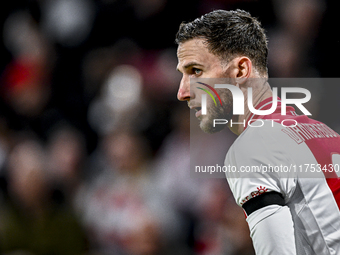 AFC Ajax Amsterdam midfielder Branco van den Boomen plays during the match between Ajax and Maccabi Tel Aviv at the Johan Cruijff ArenA for...