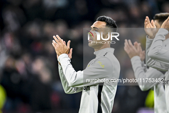 Maccabi Tel Aviv forward Eran Zahavi plays during the match between Ajax and Maccabi Tel Aviv at the Johan Cruijff ArenA for the UEFA Europa...