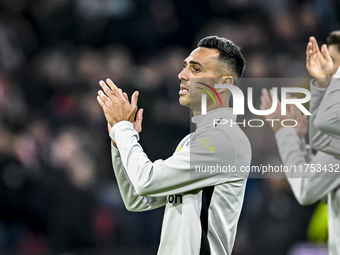 Maccabi Tel Aviv forward Eran Zahavi plays during the match between Ajax and Maccabi Tel Aviv at the Johan Cruijff ArenA for the UEFA Europa...