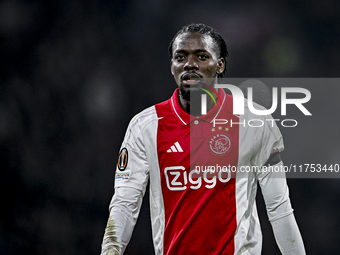 AFC Ajax Amsterdam forward Bertrand Traore plays during the match between Ajax and Maccabi Tel Aviv at the Johan Cruijff ArenA for the UEFA...