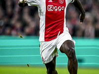 AFC Ajax Amsterdam forward Brian Brobbey plays during the match between Ajax and Maccabi Tel Aviv at the Johan Cruijff ArenA for the UEFA Eu...