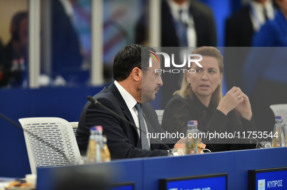 Simon Harris, Prime Minister of Ireland, attends the plenary session of the meeting of Heads of State or Government of the European Union in...