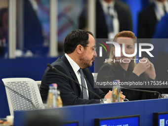 Simon Harris, Prime Minister of Ireland, attends the plenary session of the meeting of Heads of State or Government of the European Union in...