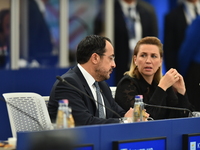 Simon Harris, Prime Minister of Ireland, attends the plenary session of the meeting of Heads of State or Government of the European Union in...