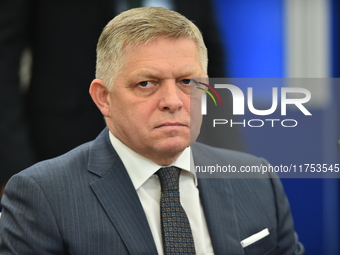 Robert Fico, Prime Minister of Slovakia, attends the plenary session of the meeting of Heads of State or Government of the European Union in...