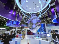 The audience visits the Medtronic booth at the 7th CIIE in Shanghai, China, on November 8, 2024. (