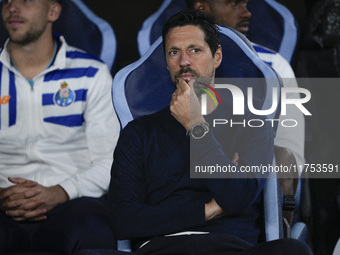 Vitor Bruno, head coach of FC Porto, looks on during the UEFA Europa League 2024/25 League Phase MD4 match between S.S. Lazio and FC Porto a...