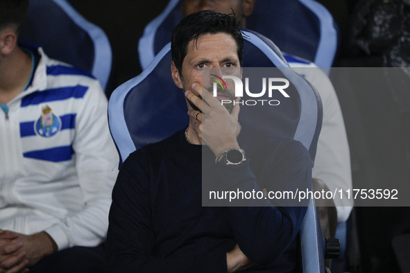 Vitor Bruno, head coach of FC Porto, looks on during the UEFA Europa League 2024/25 League Phase MD4 match between S.S. Lazio and FC Porto a...