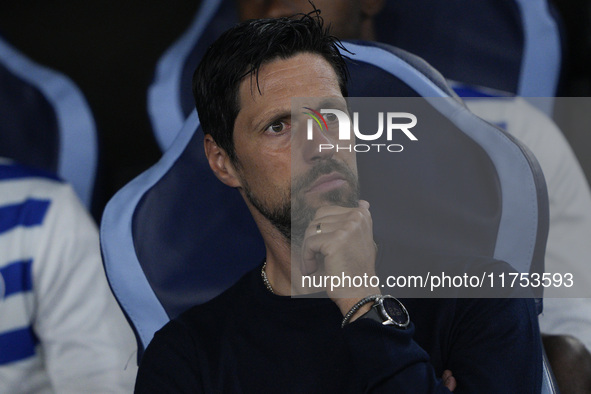 Vitor Bruno, head coach of FC Porto, looks on during the UEFA Europa League 2024/25 League Phase MD4 match between S.S. Lazio and FC Porto a...