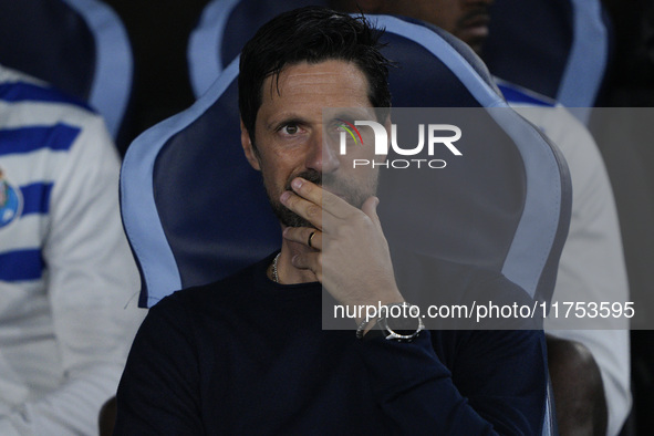 Vitor Bruno, head coach of FC Porto, looks on during the UEFA Europa League 2024/25 League Phase MD4 match between S.S. Lazio and FC Porto a...