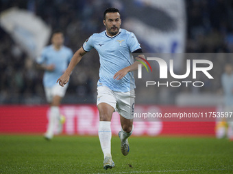 Pedro of S.S. Lazio plays during the UEFA Europa League 2024/25 League Phase MD4 match between S.S. Lazio and FC Porto at Stadio Olimpico in...