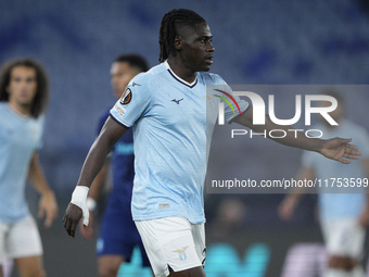 Loum Tchaouna of S.S. Lazio reacts during the UEFA Europa League 2024/25 League Phase MD4 match between S.S. Lazio and FC Porto at Stadio Ol...