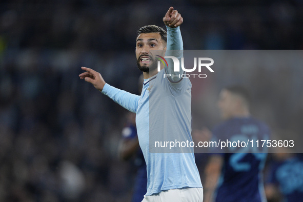 In Rome, Italy, on November 7, 2024, Valentin Castellanos of S.S. Lazio reacts during the UEFA Europa League 2024/25 League Phase MD4 match...