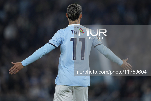 In Rome, Italy, on November 7, 2024, Valentin Castellanos of S.S. Lazio reacts during the UEFA Europa League 2024/25 League Phase MD4 match...