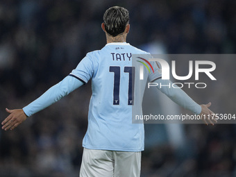 In Rome, Italy, on November 7, 2024, Valentin Castellanos of S.S. Lazio reacts during the UEFA Europa League 2024/25 League Phase MD4 match...