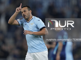 Pedro of S.S. Lazio reacts during the UEFA Europa League 2024/25 League Phase MD4 match between S.S. Lazio and FC Porto at Stadio Olimpico i...