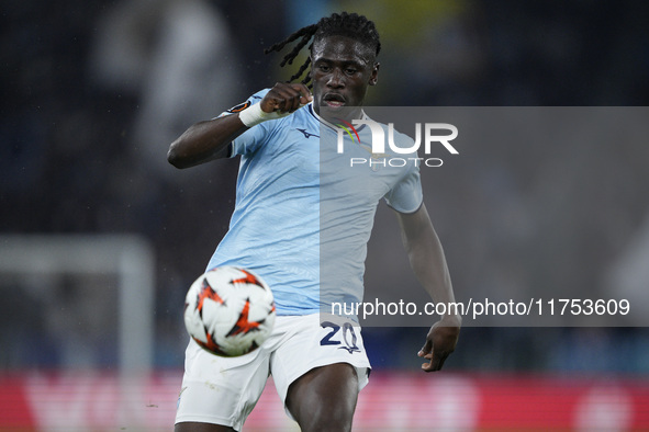 Loum Tchaouna of S.S. Lazio is in action during the UEFA Europa League 2024/25 League Phase MD4 match between S.S. Lazio and FC Porto at Sta...