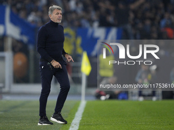 Marco Baroni, head coach of S.S. Lazio, reacts during the UEFA Europa League 2024/25 League Phase MD4 match between S.S. Lazio and FC Porto...