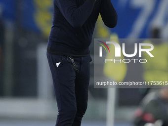 Marco Baroni, head coach of S.S. Lazio, is present during the UEFA Europa League 2024/25 League Phase MD4 match between S.S. Lazio and FC Po...