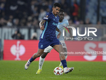 Galeno of FC Porto is in action during the UEFA Europa League 2024/25 League Phase MD4 match between S.S. Lazio and FC Porto at Stadio Olimp...