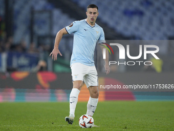 Adam Marusic of S.S. Lazio is in action during the UEFA Europa League 2024/25 League Phase MD4 match between S.S. Lazio and FC Porto at Stad...