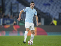 Adam Marusic of S.S. Lazio is in action during the UEFA Europa League 2024/25 League Phase MD4 match between S.S. Lazio and FC Porto at Stad...