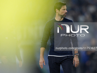 Vitor Bruno, head coach of FC Porto, looks on during the UEFA Europa League 2024/25 League Phase MD4 match between S.S. Lazio and FC Porto a...