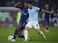 Tiago Djalo of FC Porto competes for the ball with Pedro of S.S. Lazio during the UEFA Europa League 2024/25 League Phase MD4 match between...