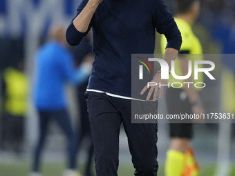 Vitor Bruno, head coach of FC Porto, reacts during the UEFA Europa League 2024/25 League Phase MD4 match between S.S. Lazio and FC Porto at...