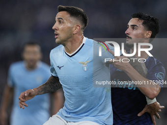 Matias Vecino of S.S. Lazio competes with Eustaquio of FC Porto during the UEFA Europa League 2024/25 League Phase MD4 match between S.S. La...