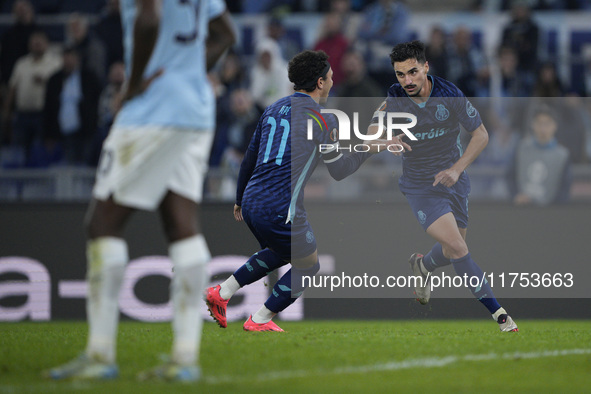 Eustaquio of FC Porto celebrates after scoring a goal during the UEFA Europa League 2024/25 League Phase MD4 match between S.S. Lazio and FC...