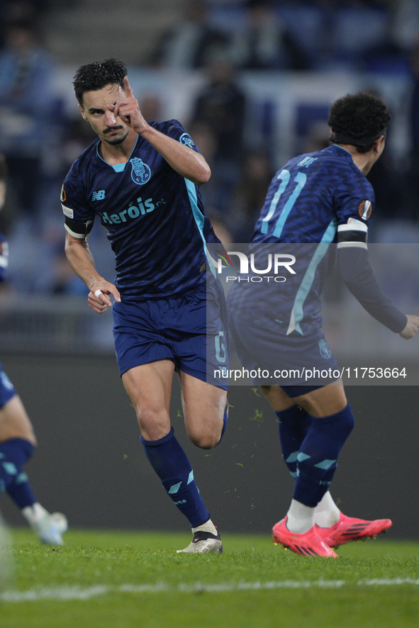 Eustaquio of FC Porto celebrates after scoring a goal during the UEFA Europa League 2024/25 League Phase MD4 match between S.S. Lazio and FC...