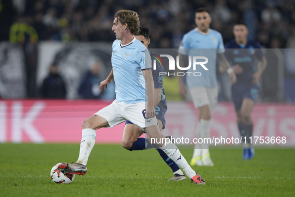 Nicolo Rovella of S.S. Lazio is in action during the UEFA Europa League 2024/25 League Phase MD4 match between S.S. Lazio and FC Porto at St...