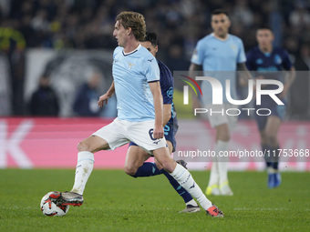 Nicolo Rovella of S.S. Lazio is in action during the UEFA Europa League 2024/25 League Phase MD4 match between S.S. Lazio and FC Porto at St...