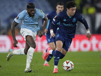 Pepe of FC Porto competes for the ball with Nuno Albertino Varela Tavares of S.S. Lazio during the UEFA Europa League 2024/25 League Phase M...