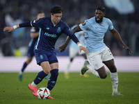 Pepe of FC Porto competes for the ball with Nuno Albertino Varela Tavares of S.S. Lazio during the UEFA Europa League 2024/25 League Phase M...