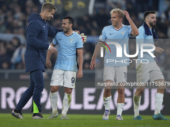 Pedro of S.S. Lazio celebrates the victory of the UEFA Europa League 2024/25 League Phase MD4 match between S.S. Lazio and FC Porto at Stadi...