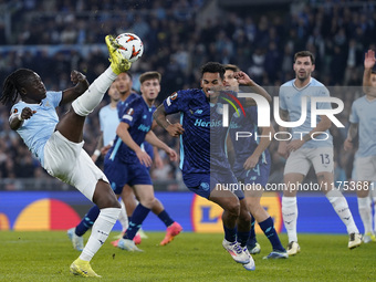 Loum Tchaouna of S.S. Lazio is in action during the UEFA Europa League 2024/25 League Phase MD4 match between S.S. Lazio and FC Porto at Sta...