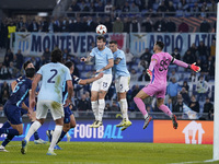 Alessio Romagnoli of S.S. Lazio scores a goal during the UEFA Europa League 2024/25 League Phase MD4 match between S.S. Lazio and FC Porto a...